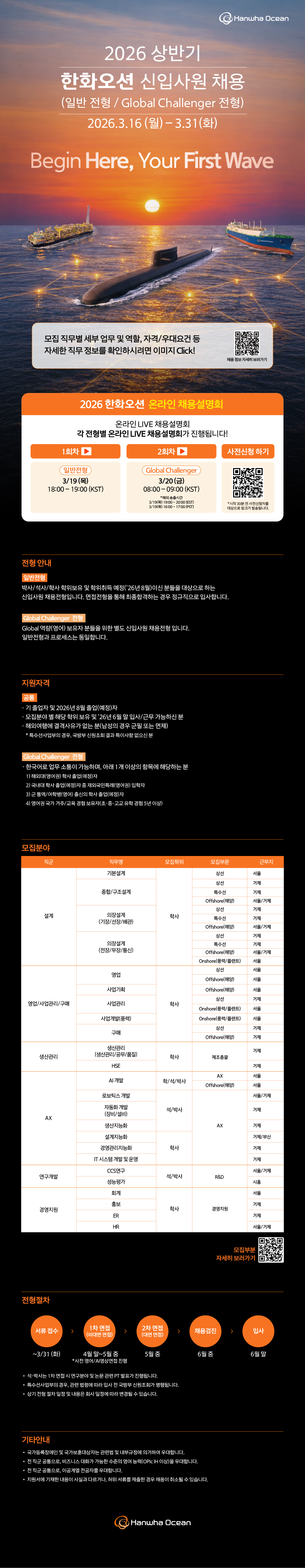 2026 상반기 한화오션 신입사원 채용